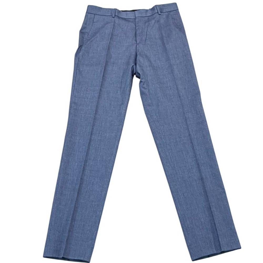 Hugo Boss H-Genius-MM-222 Slim Fit Wool-Blend Dress Pants | 32R / 48 EU | Blue